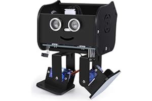 ELEGOO Toy Robot Penguin Bot Biped Kit Compatible with Arduino Project, Intelligent Robot Toys for Kids Boys & Girls 6+, Dancing and Auto Follow, IR Remote Control(Black)