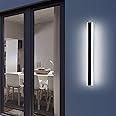 Mikeru Cool White Outdoor Strip Light 120cm, 6000K Outside Long Light Garden Wall Lights Mains Powered with Ip65 Waterproof Drive Garden Wall Lights Modern 4500lumens for Gardens, Porches