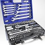 BITUXX® 82 Teiliges Werkzeugkoffer Knarrenkasten...