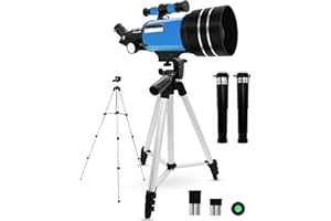 Telescope for Adults Astronomy & Kids & Beginners,DMOPRDNB 70mm Aperture 300mm(F/5.7) Focal Length Kids Refracting Telescopes Educational Toys for Sky Star Gazing