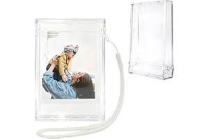 HIYQIN - Lot de 2 Boîtes de Rangement pour Photos de 2x3, Étui pour Photos Instax, Mini Support Photo pour Film Instantané Fujifilm Instax Mini 12 11 9 8 7 99 70 40 90 Evo - Transparent
