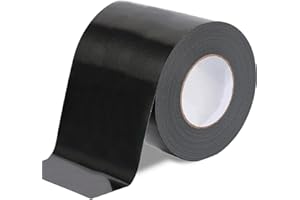 Rusoz Gaffer Noir De Réparation 75mm x 20m Ruban Adhésif Toilé Extra Fort Duct Tape Large d'étanchéité Imperméable en Tissu Coloré Pour Réparer, Consolider, Colmater, Connecter