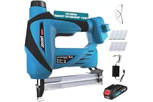 JOVANT Nail Gun Battery Powered, Cordless Nail Guns with 1 * 2.0Ah Li-ion Battery, 20V 2 in 1 Electric Nail Gun with Staple Remover, Cordless Brad Nailer for Upholstery, Carpentry and Woodworking