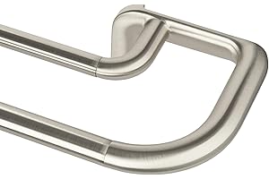 Umbra Twilight - Juego de barra de cortina doble, diseño envolvente ideal para cortinas opacas o cortinas de oscurecimiento de habitación, de 30 a 84 pulgadas, níquel mate