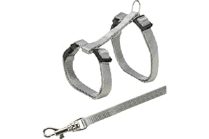 Trixie Set Collier Harnais pour Chatons et Chats Plomb - Coloris aléatoire