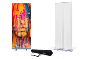 SIGN PRINT LAB Roller Banner Pop/Roll/Pull up Exhibition Display Stand with Printed Artwork (1000mmx2000mm)