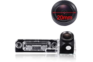 BERLINGAN Neues 20mm Objektiv HD Farbe Einparkhilfe Auto Rückfahrkamera, Super Weitwinkel wasserdichte Nachtsicht Car Camera für VW Caddy B5 B6 Passat 3C 3B Jetta Sagitar Multivan T5 Golf Plus Polo
