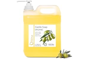 Oïléna El auténtico Jabón de Castilla Ecológico, con Aceite de Oliva, Limpiador Manos, Corporal, Pelo, Gel limpiador Facial, Cocina, Ropa, Coche, 2000 ml