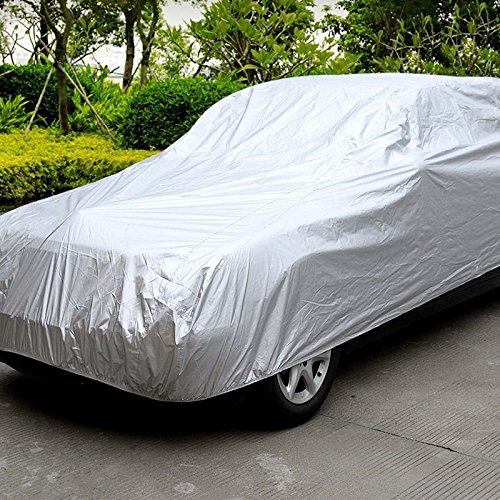 KKmoon Funda Cubierta del coche Protección Calor Solar Interior al Aire Libre a Prueba de Polvo Anti-UV Resistente a Arañazos Universal Traje L