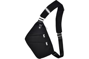 Fibrdoo Brusttasche, Anti-Diebstahl Sling Bag, Crossbody Schultertasche Herren Damen klein für Freien Reisen Wandern Joggen