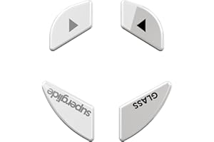 Pulsar Gaming Gears Superglide - Fastest and Smoothest Mouse Feet/Skates Made with Ultra Strong Flawless Glass Super Fast Smooth and Durable Sole for Glorious Model O/Model O- [White]