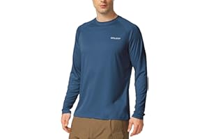 baleaf T-Shirt Anti-UV Homme Rashguard Manche Longue et Court Tee Shirt Protection Solaire Léger Séchage Rapide pour Baignade Surf Pêche Natation Plongée Plage