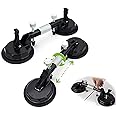 VENEKETY Tiles Levelling Adjustable Suction Cup Two Head Sucker Heavy Duty Stone Seam Setter Suction Cup Aluminium Handle for Tile Floor Gap Fixer Vacuum Lifter Level Counter Top Installation Tool