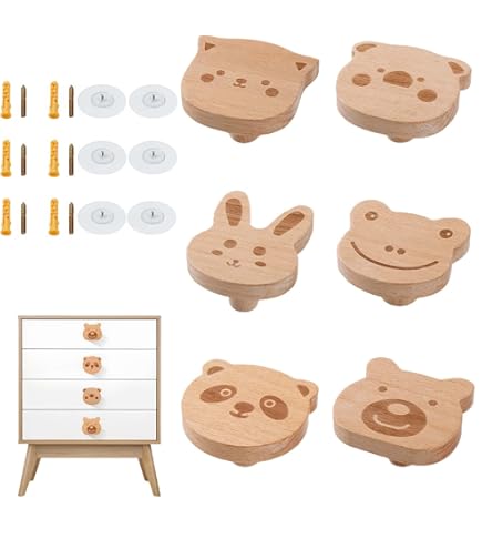 Pomelli Per Mobili Con Animali - Orso Polare E Bruno Per Cameretta Bambini