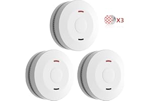 YEEFON Rauchmelder, Magnethalterung Feuermelder mit 10 Jahre Batterie, Starken 3M Klebepads für Sicheren Halt, Standalone Empfindlich Brandmelder, DIN EN 14604 Zertifiziert, 3er Pack