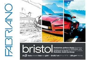 Fabriano Bloc Bristol 21 x 29,7 cm 250 g 20 hojas lisas