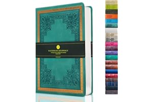 Victoria's Journals Tagebuch, Kunstleder, Vintage, Hardcover, liniertes Notizbuch, altmodisches Reisetagebuch, A5, Größe 14,5 x 20,5 cm