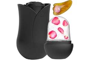 KEEPAQ Ice Roller, Ice Roller for Face and Eyes, Ice Face Roller and Gua Sha, Silicona Rodillo de Hielo, Efectivamente Aliviar la Hinchazón, Reducir Poros, Reafirmar Arrugas y Hidratar Analgésicamente