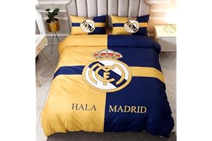 ENIXWH fotbollsstjärna påslakan tonåring 3D Madrid Modric sängkläder mikrofiber påslakan fotbollsklubb set 1 med dragkedjor o