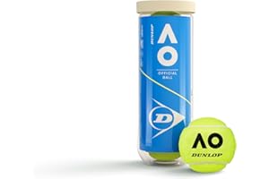 ‎DUNLOP DUNLOP Tennisball Australian Open - für Sandplatz, Hartplatz und Rasen