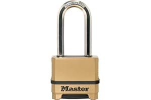 Master Lock Cadenas haute sécurité [Combinaison] [Zinc] [Anse XL] [Extérieur] M175EURDLH - idéal pour les espaces de rangement, les Remises, les Garages, les Remorques