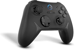 KROM KADOER - Telecomando wireless Bluetooth 5.0, 15 pulsanti, 4 livelli di doppia vibrazione, 187 grammi, indicatore LED del livello della batteria, compatibile con PC/Switch/Switch 2/iOS/Android