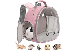 LAIRIES Guinea Pig Backpack, Space Capsule Bubble Window Small Animal Backpack for Guinea Pig, Bird Bunny Rabbit
