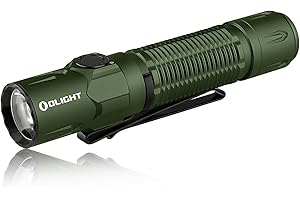 OLIGHT Warrior 3S 2300 lumenów, niezwykle jasna z 5 trybami, ładowana przez USB, z czujnikiem odległości, wodoodporna IPX8, na kemping, wędrówki, do przetrwania i poszukiwań (zielona)