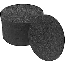 6 PCS Dessous De Verre En Feutre, 20cm Sous Verres Ronds Anti