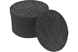 RUOXIXI 12 Piezas Posavasos de Fieltro Redondo,10 cm Diámetro Grosor 3 mm Posavasos Antideslizante Aislado y Resistentes al Calor Lavables Premium para Vasos Taza Macetas Café o Té Etc (Gris Oscuro)