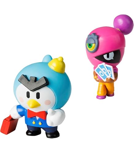 P.M.I. Brawl Stars Collectible Figures - 5 Pack -including 1 rare hidden character (S1) (Random) (BRW2040