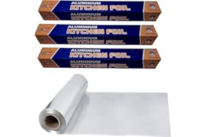 BEST HOUSE ANOTHER FINE PRODUCT Best House | Aluminium Foil Roll | 450mm x 10M | 3 Pcs | Tin Foil for Cooking, Baking, Grilling, BBQ, Roasting | Food Wrapping, Storage | Keep Food Fresh & Hot