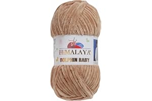 GENERIC Strickfein Himalaya Dolphin Baby Wolle Garn Baumwolle Strickwolle zum Stricken häkeln (80365 Braun)