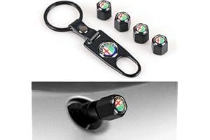 OYDDL Tappi per valvole auto, per pneumatici, compatibili con Alfa Romeo Giulietta Giulia Stelvio Mito 147 156 159 159 166 accessori (C, colorati)