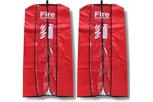 ISOP Lot de 2 housses d'extincteur de petite taille – Housse de protection contre la poussière et les rayures – Manchon transparent pour extincteur – Housse de protection imperméable et résistante aux