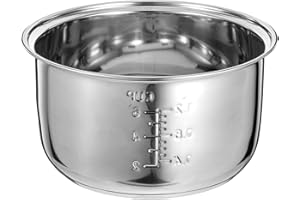 ABOOFAN Cuve IntéRieure En Acier Inoxydable Pour Cuiseur À Riz Pot De Remplacement AntiadhéSif 21 Cm Accessoire Universel Pour CuisinièRe ÉLectrique Chauffage Uniforme Et