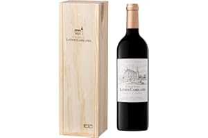 CASTEL CHATEAUX GRANDS CRUS Geschenkset Holzkiste - Château Latour Camblanes Seigneurie de Camblanes - AOP Cadillac Côtes de Bordeaux - Rotwein - 75cl