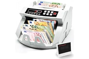 GC GLOBALCOMMERCE Macchina Conta Soldi Rilevatore Di Banconote False con Doppio Display Led, portatile