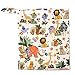 Waterproof Reusable Baby Cloth Diaper Bag Double Zipper Forest Animal Pattern