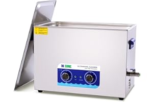 Limpiador Ultrasónico Profesional DK SONIC Limpiador Ultrasonidos de Acero Inoxidable 30L con Calentador para Partes de Pistola de Carburador Relojes de Latón Joyas Dentales Monedas de Metal