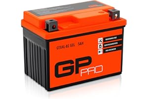 GP-PRO GTX4L-BS 12V 5Ah GEL Batterie de démarrage (semblable à YTX5L-BS / YTX4L-BS) (Sans entretien / Scellé) Scooter Accumulateur
