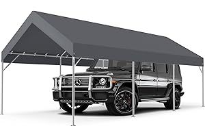 MASTERCANOPY 3.6x6M Heavy Duty Carport Car Canopy Outdoor Storage Shed Garage Party Tent Gazebo, Grey