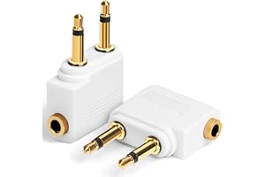 AXFEE 2-pack Flygadapter för headset, förgylld