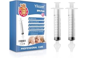 OBRJOYFLY 2 pezzi doccia nasale, detergente per il lavaggio nasale riutilizzabile per neonati, lavaggio nasale durevole e sicuro per bambini..