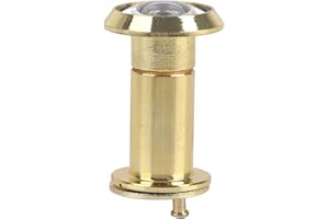 Lwuey Door Viewer with Privacy Screen, 200° Wide Angle Look for 35-60 mm Doors Diameter 16 mm Drill Hole Special Drill Adjustment Tool Safety Door Viewer Made of Glass Lenses with Adjustable Length