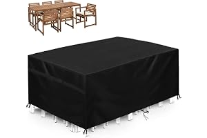 Överdrag för trädgårdsmöbler, vattentätt, 200 x 100 x 75 cm, utomhus, vintersäkert överdrag, 420D oxford anti-UV bord, presen