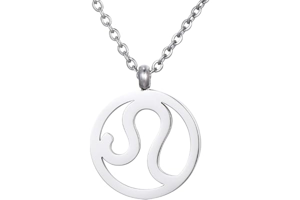 Morella Collier pour Femmes en Acier Inoxydable Argent avec Pendentif Signe du Zodiaque dans Petit Sac