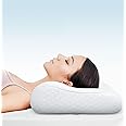 Zibroges Memory Foam Pillow, Premium Bed Pillow Tailored for Side Back Stomach Sleepers - Elevate Your Sleep Comfort (White, Washable Pillowcase)