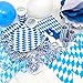 Produktbild OKTOBERFEST - 86-teiliges Party Set Bavaria für 20 Personen im weiß blauen Rauten Design - Dekoration im bayrischen Stil