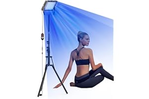 JITESY Lampada abbronzante per la casa, 460 e 480 NM, luce blu terapia, solarium per viso e corpo, 2 modalità costante+pulsante, 5 livelli di luminosità